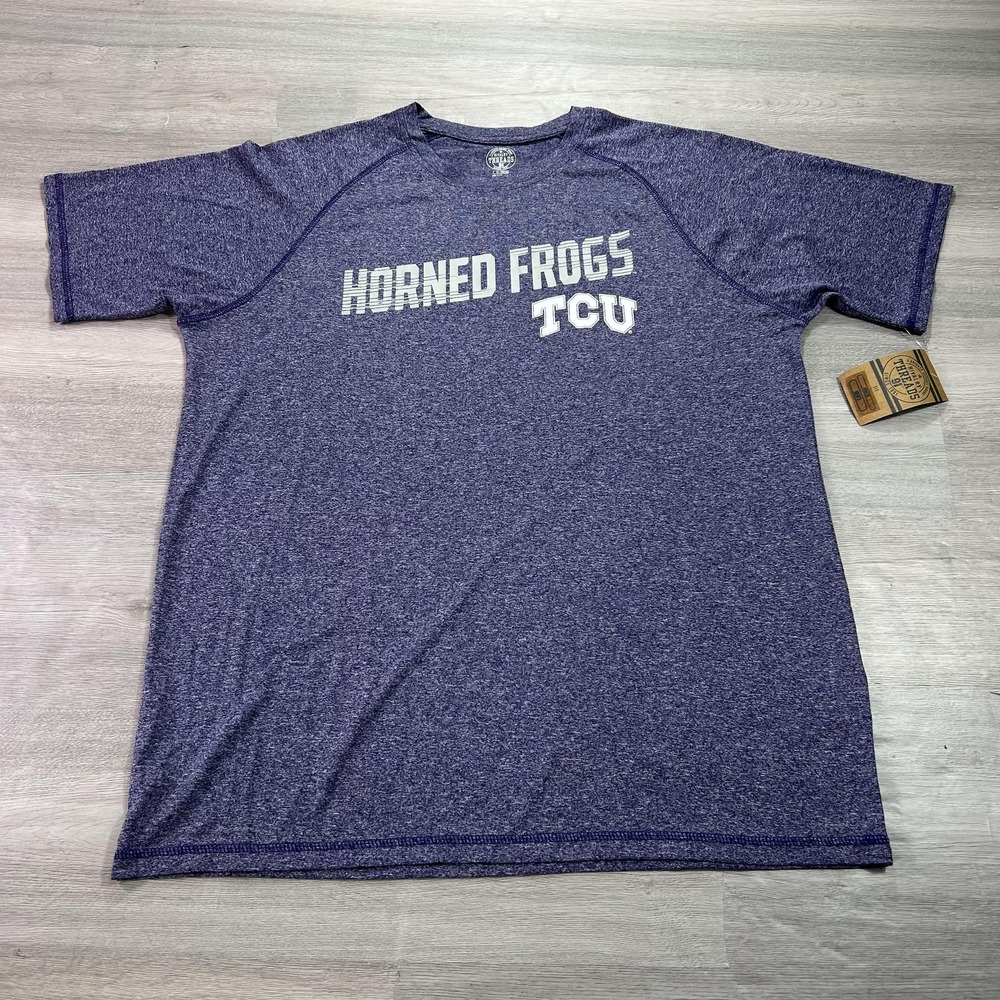 NEW TCU Horned Frogs Performance Shirt Mens XL Purple NCAA Football Rivalry